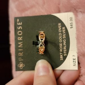 Rose gold and sterling silver ring Primrose